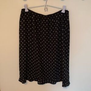 Liz Claiborne lightweight midi skirt w ruffle hem